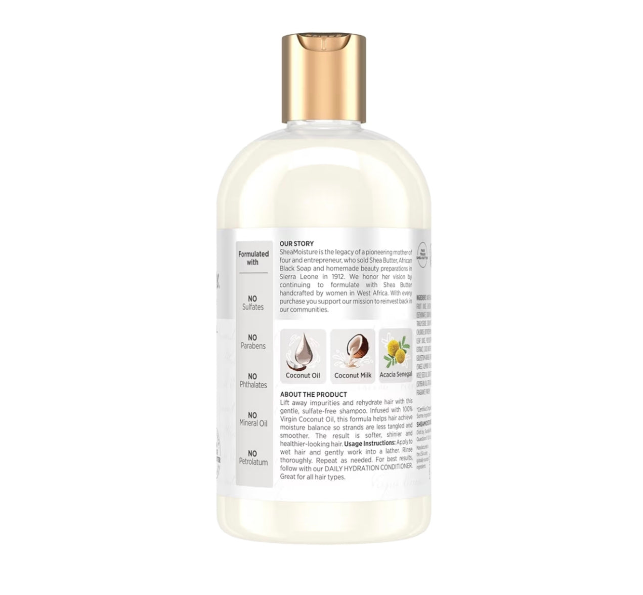 Champú / Acondicionador 100% con aceite de coco  hidratación diaria Shea Moisture