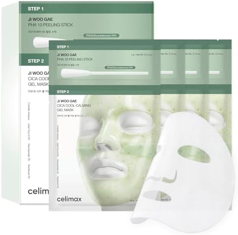 Máscara de Gel 2 Pasos, Cica PHA Peel (4 unidades) Celimax