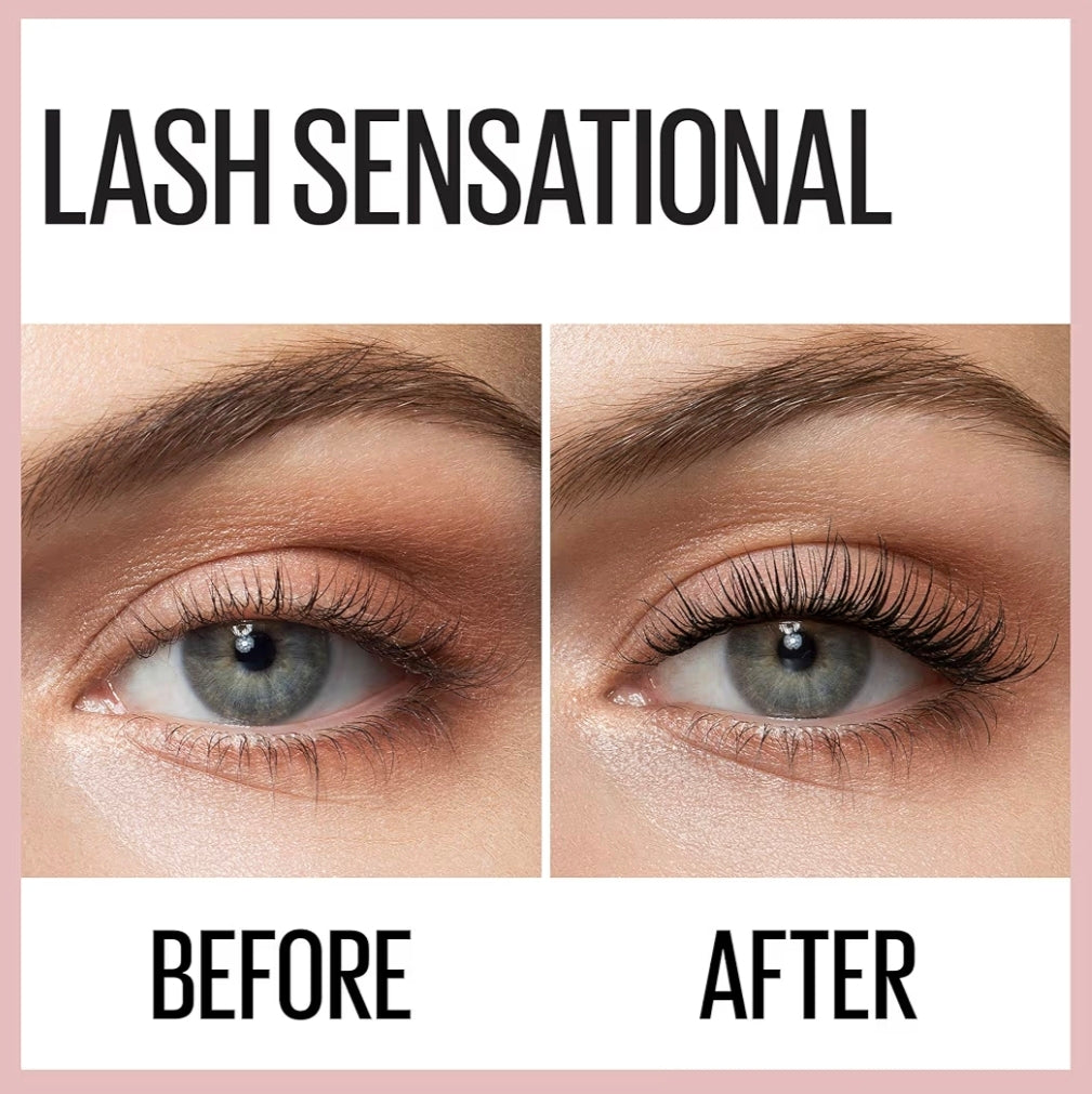 Máscara Lash Sensational Waterproof Very Black Maybelline 1 unidad