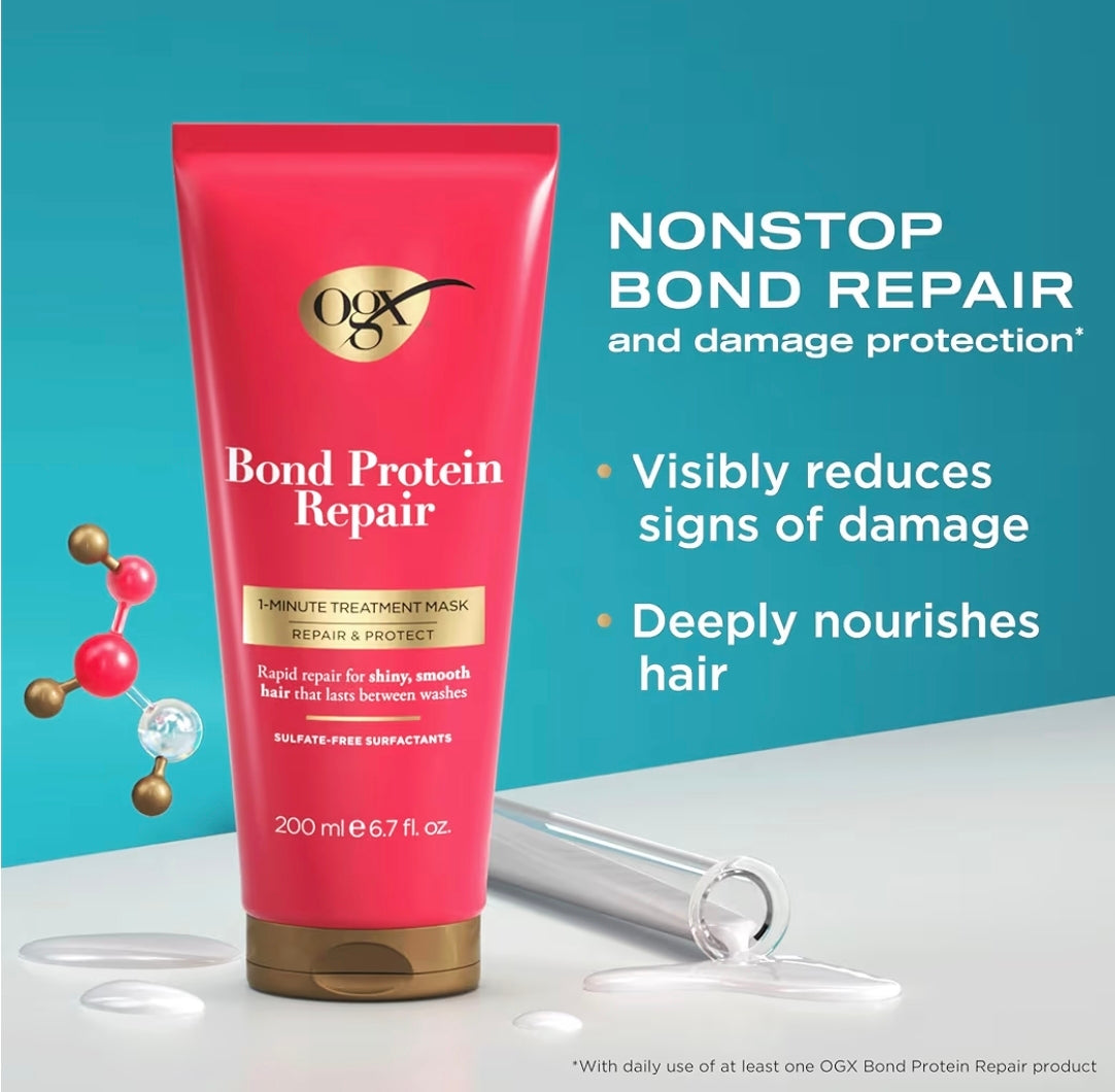 OGX Kit Favorito de Abbey Yung – Reparación y Protección Completa para Cabello Dañado