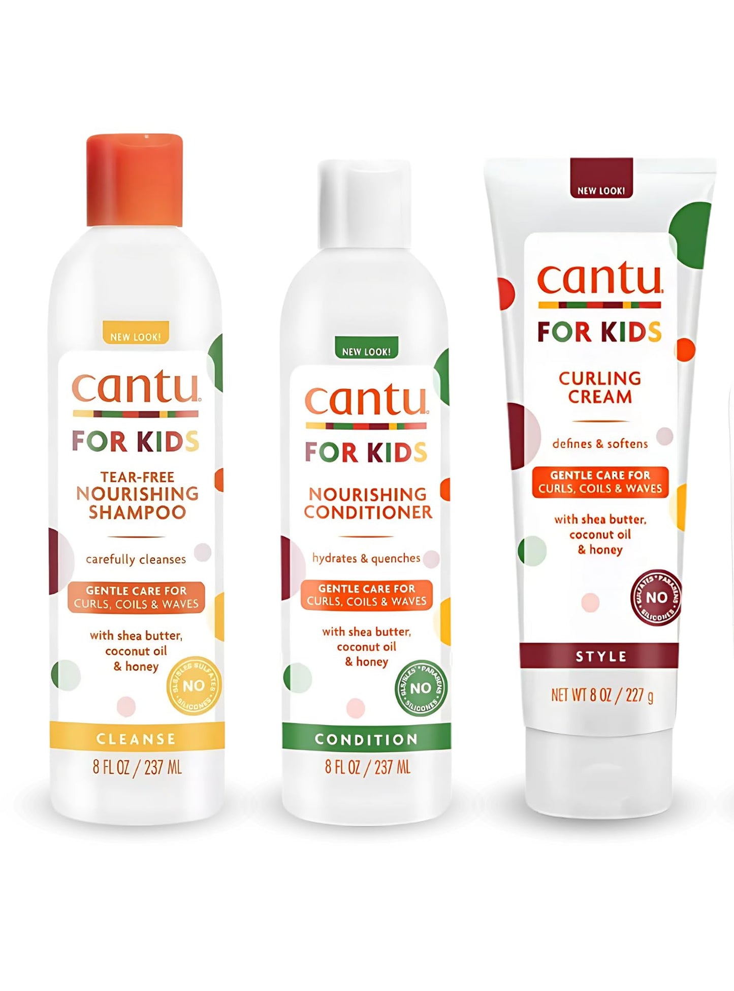Champú, acondicionador y Crema cantu Kids