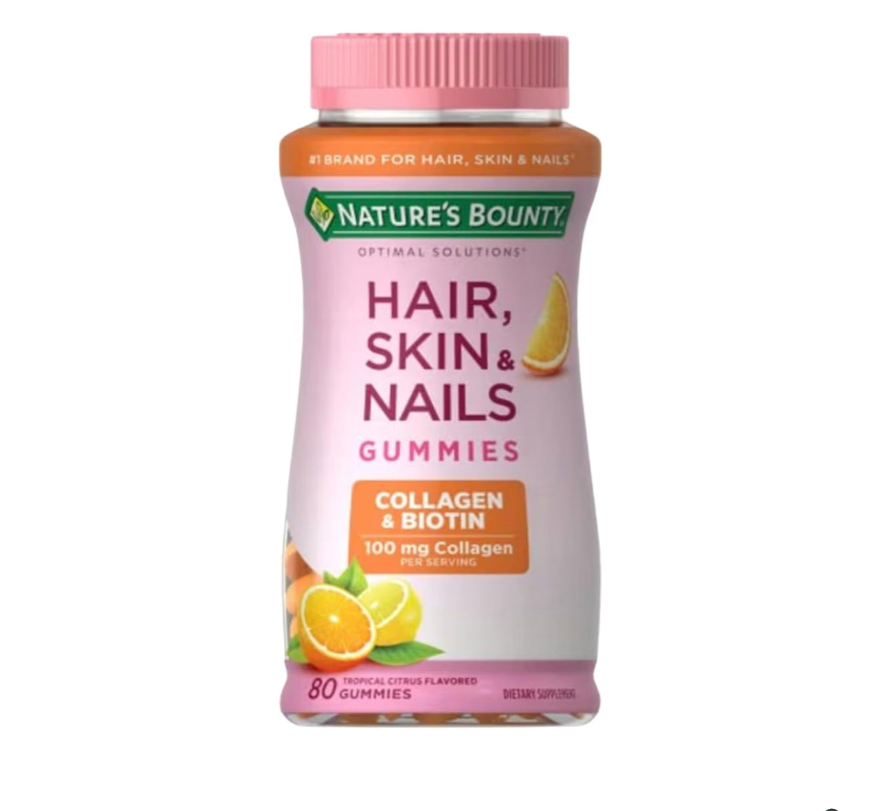 Gomitas para Cabello, Piel y Uñas con Colágeno Nature’s Bounty Hair, Skin & Nails Gummies Biotin