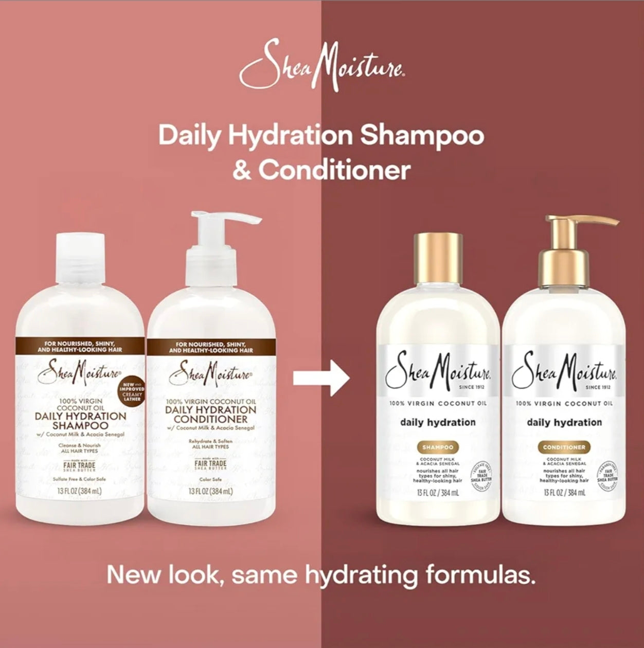 Champú / Acondicionador 100% con aceite de coco  hidratación diaria Shea Moisture