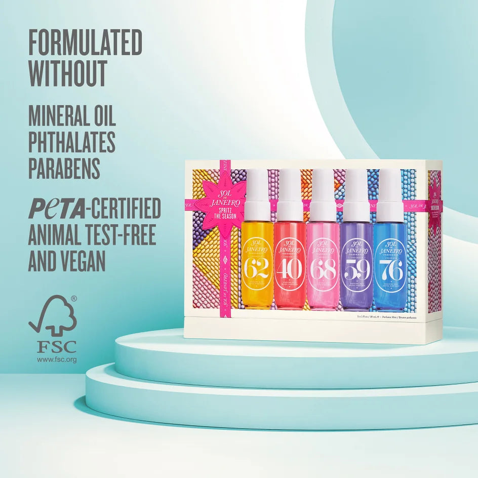 Set de regalo de bruma perfumada Spritz the Season Cheirosa Sol de Janeiro