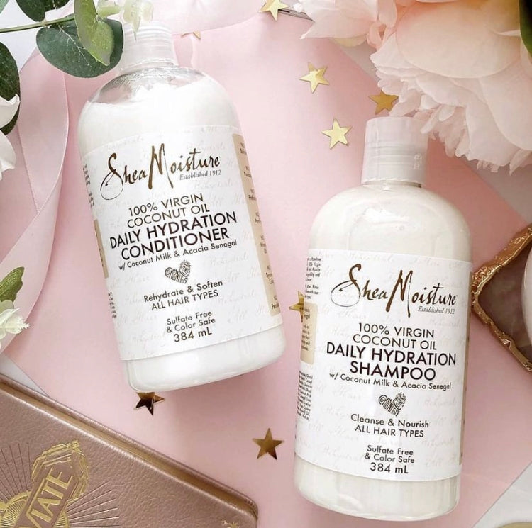 Champú / Acondicionador 100% con aceite de coco  hidratación diaria Shea Moisture